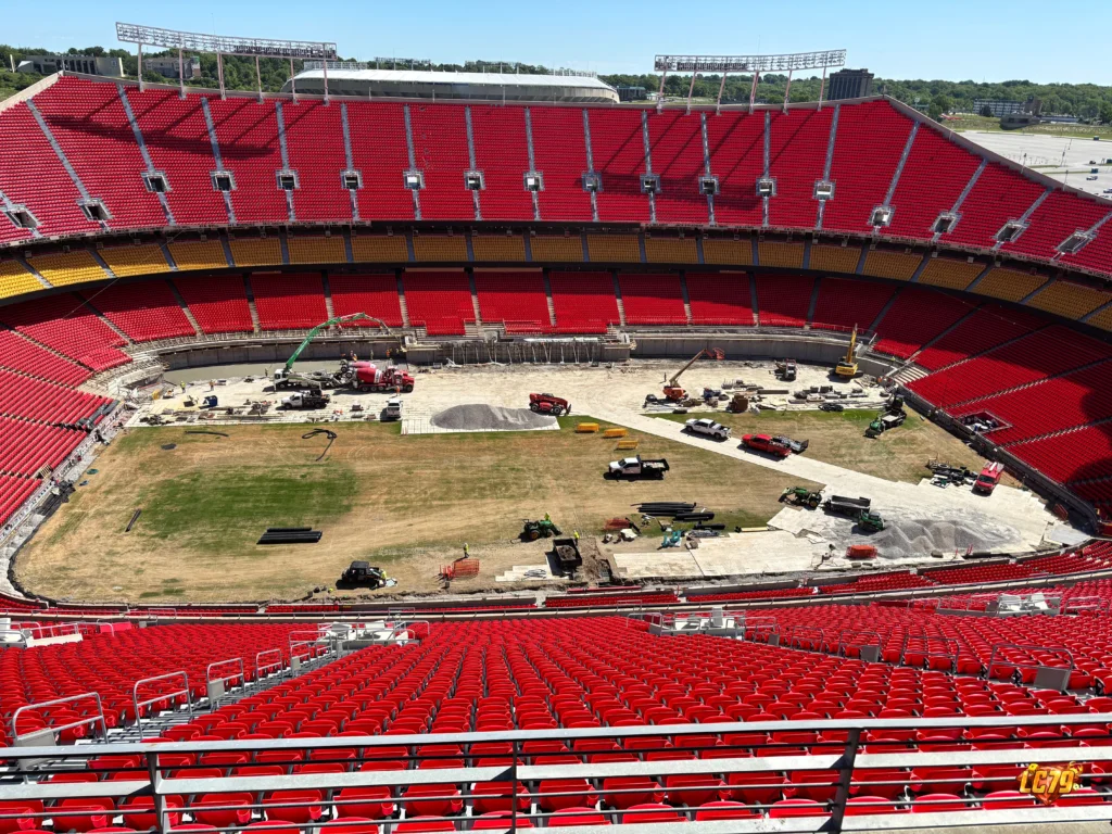 Arrowhead Stadium chuẩn bị cho World Cup 2026, ảnh Wikimedia Commons đã đóng watermark LC79