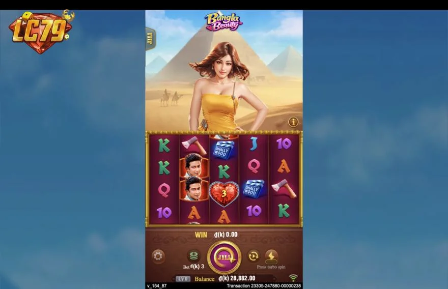 Ảnh màn hình gameplay game Bangla Beauty (slot JILI) chơi tại LC79