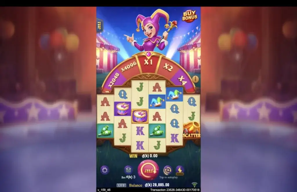 Ảnh giao diện chính game Circus Joker 4096 (slot JILI) chơi tại LC79