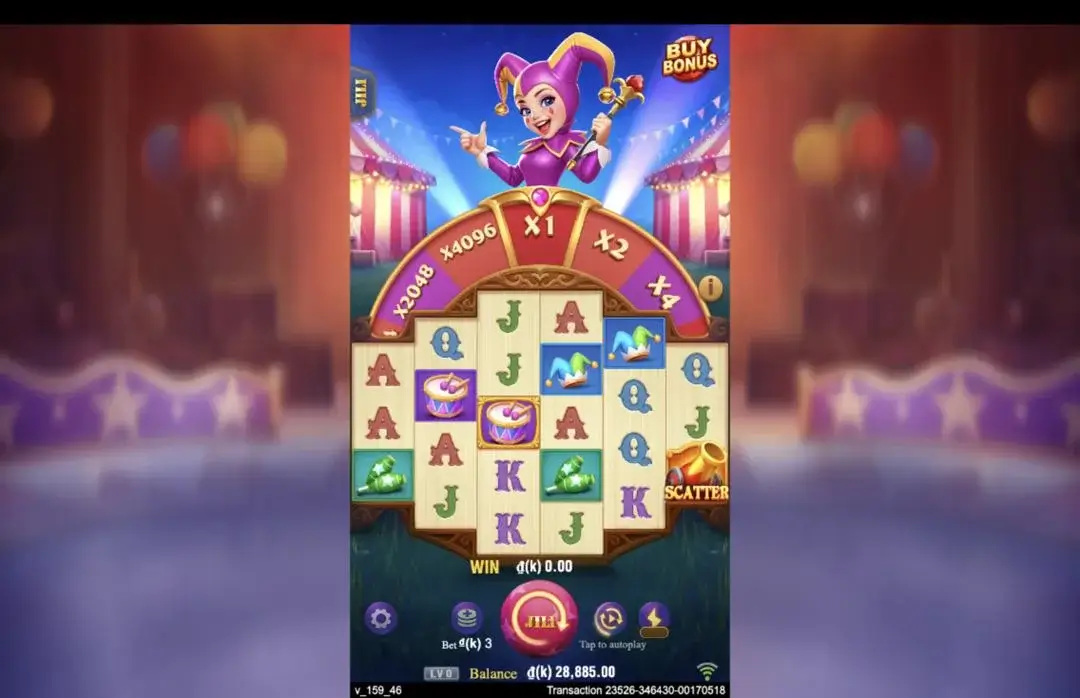 Ảnh giao diện chính game Circus Joker 4096 (slot JILI) chơi tại LC79
