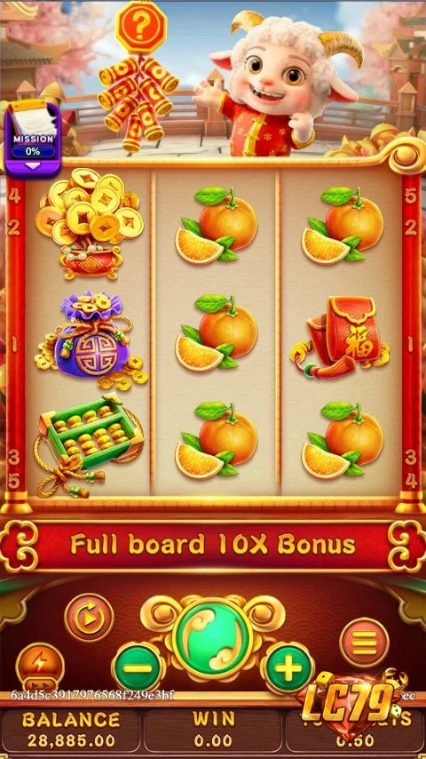 Ảnh giao diện chính game FORTUNE SHEEP (slot FC) chơi tại LC79