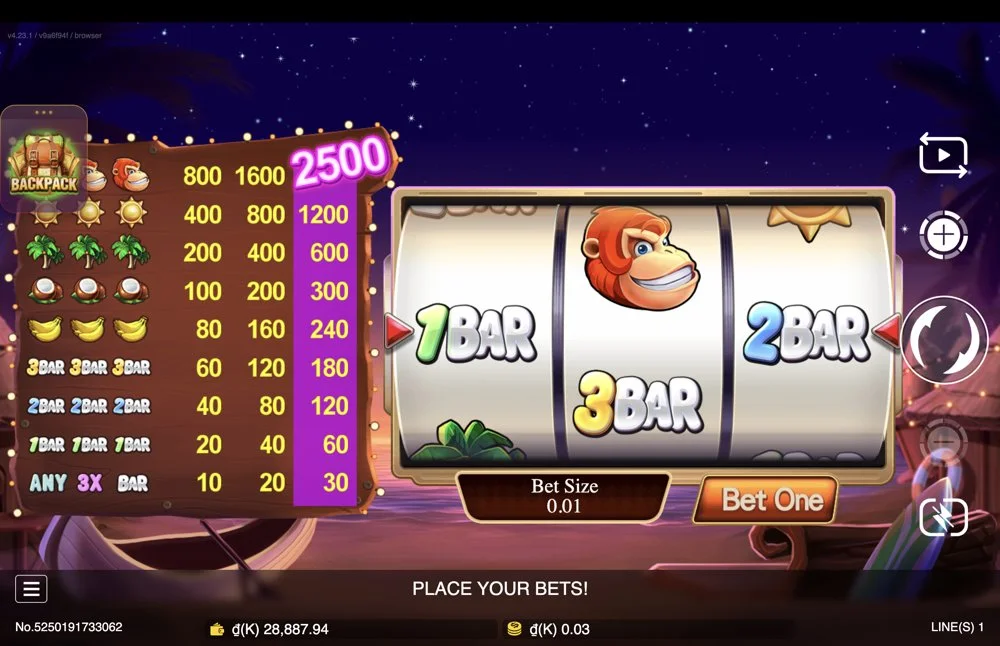 Ảnh màn hình gameplay game Funky King Kong (slot JDB) chơi tại LC79