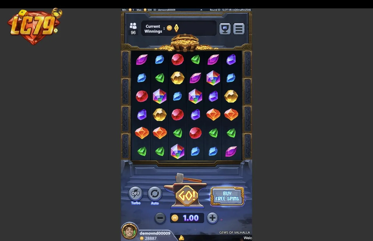 Ảnh giao diện chính game Gems of Valhalla (Kingmidas #) (slot) chơi tại LC79