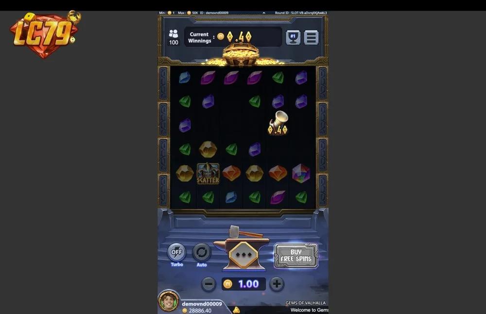 Ảnh màn hình gameplay game Gems of Valhalla (Kingmidas #) (slot) chơi tại LC79