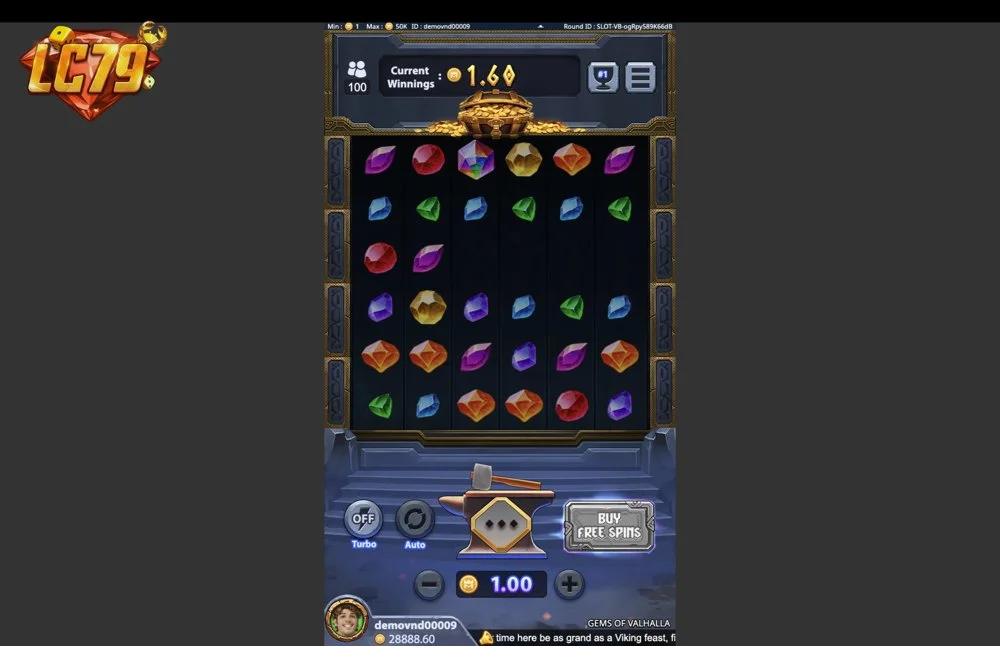 Ảnh bảng biểu tượng & tính năng game Gems of Valhalla (Kingmidas #) (slot) chơi tại LC79
