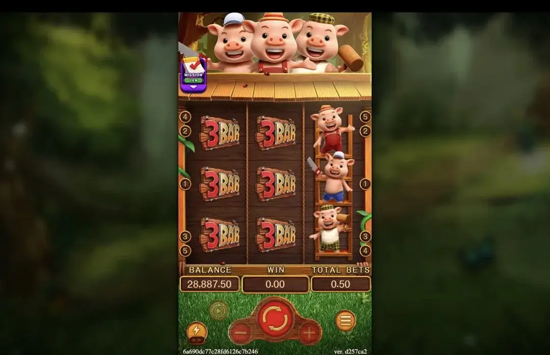 Ảnh giao diện chính game THREE LITTLE PIGS (slot FC) chơi tại LC79