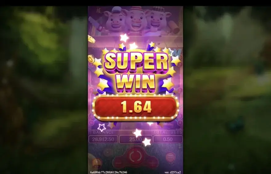 Ảnh màn hình gameplay game THREE LITTLE PIGS (slot FC) chơi tại LC79