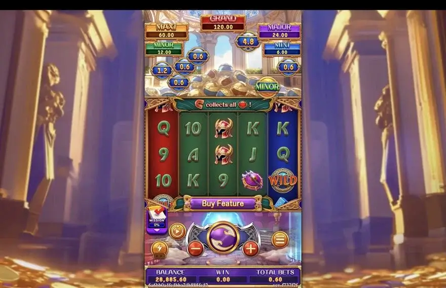 Ảnh bảng biểu tượng & tính năng game TREASURES OF ODIN (slot FC) chơi tại LC79