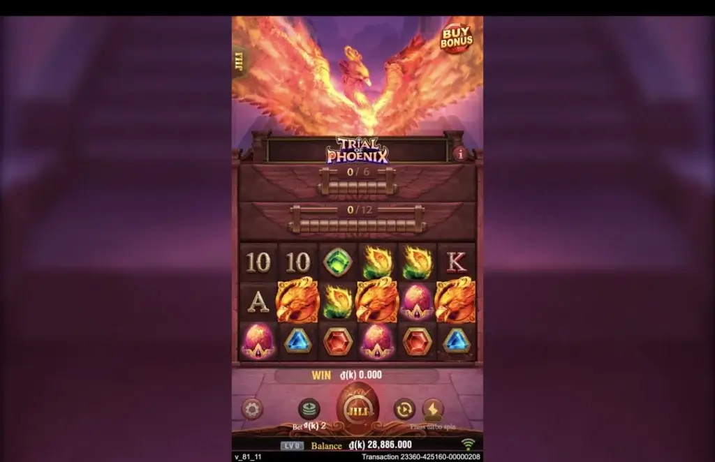 Ảnh giao diện chính game Trial of Phoenix (slot JILI) chơi tại LC79