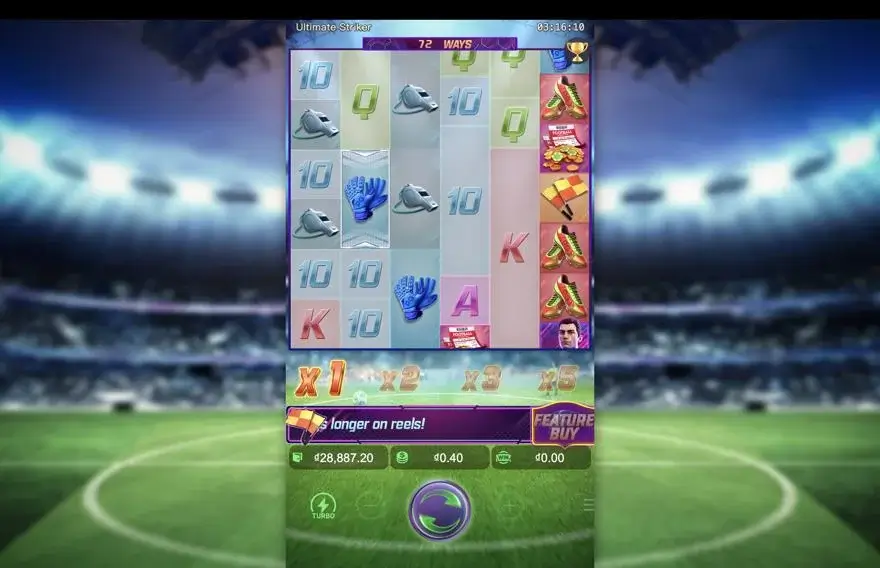 Ảnh màn hình gameplay game Ultimate Striker (slot PG) chơi tại LC79