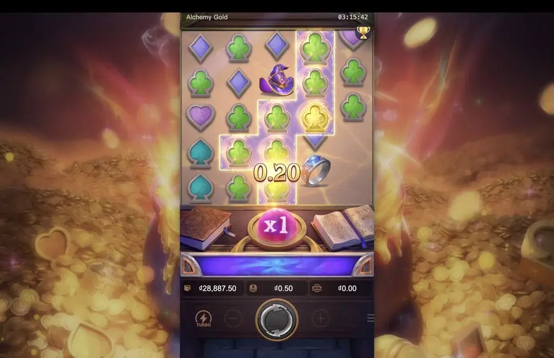 Ảnh giao diện chính game Alchemy Gold (slot PG) chơi tại LC79