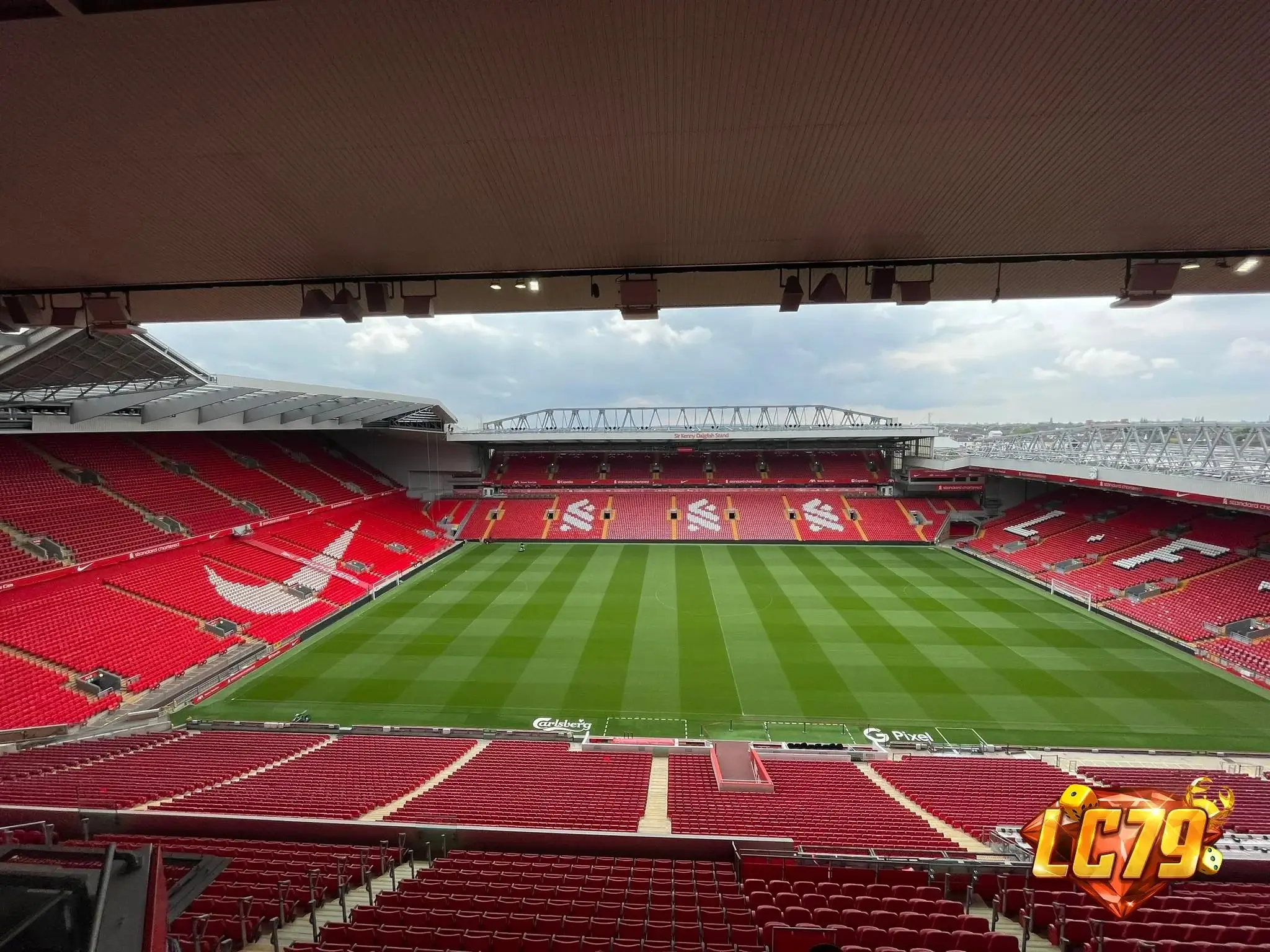 Anfield trước trận Liverpool vs Tottenham ở Carabao Cup, ảnh đã đóng watermark LC79