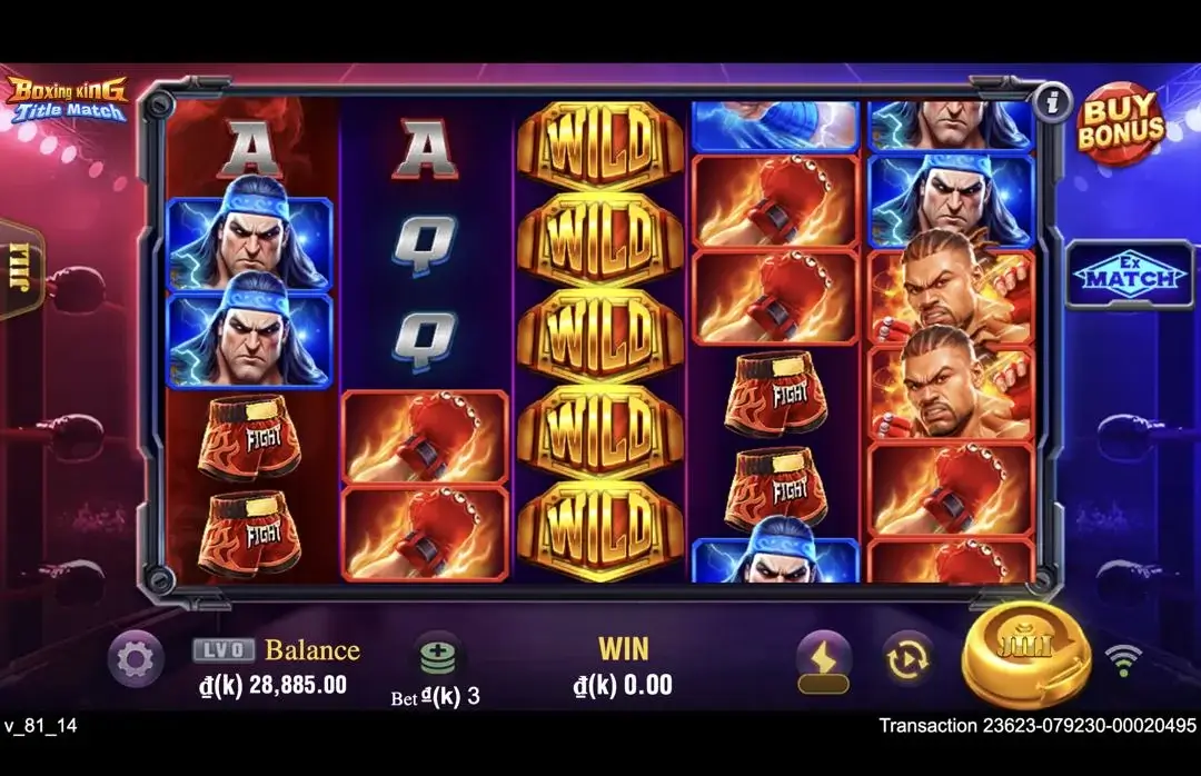 Ảnh giao diện chính game Boxing King Title Match (slot JILI) chơi tại LC79