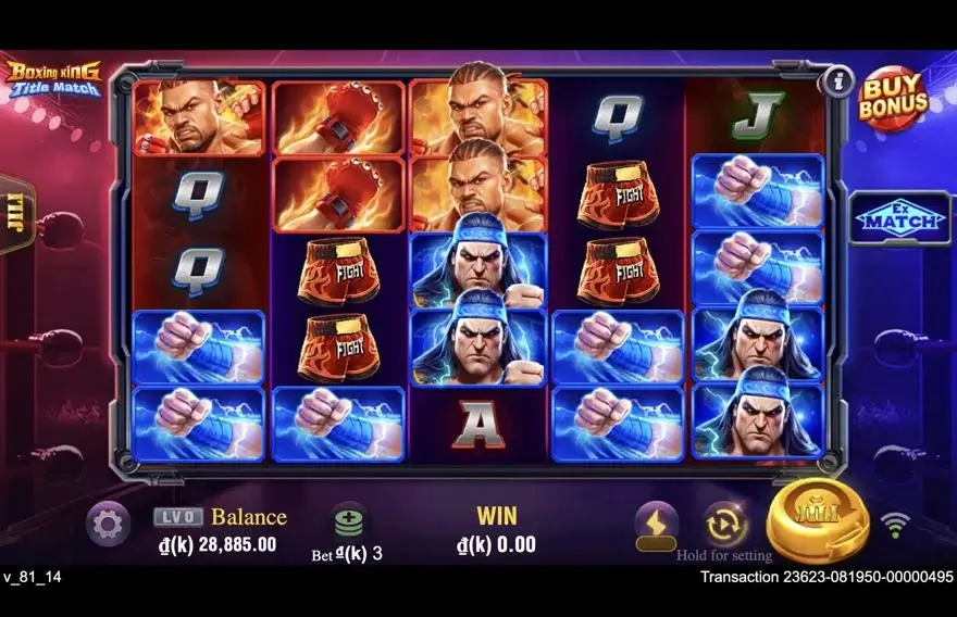 Ảnh màn hình gameplay game Boxing King Title Match (slot JILI) chơi tại LC79
