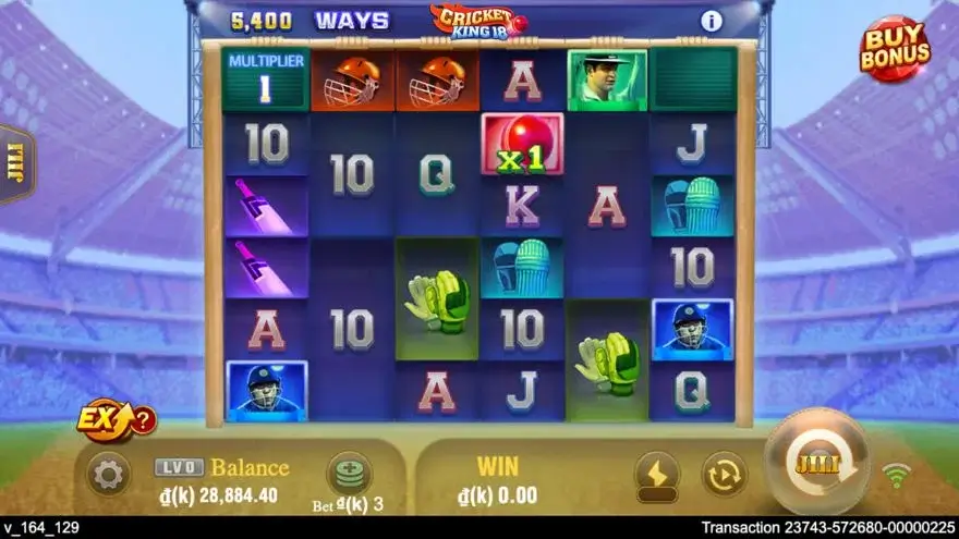 Ảnh màn hình gameplay game Cricket King 18 (slot JILI) chơi tại LC79