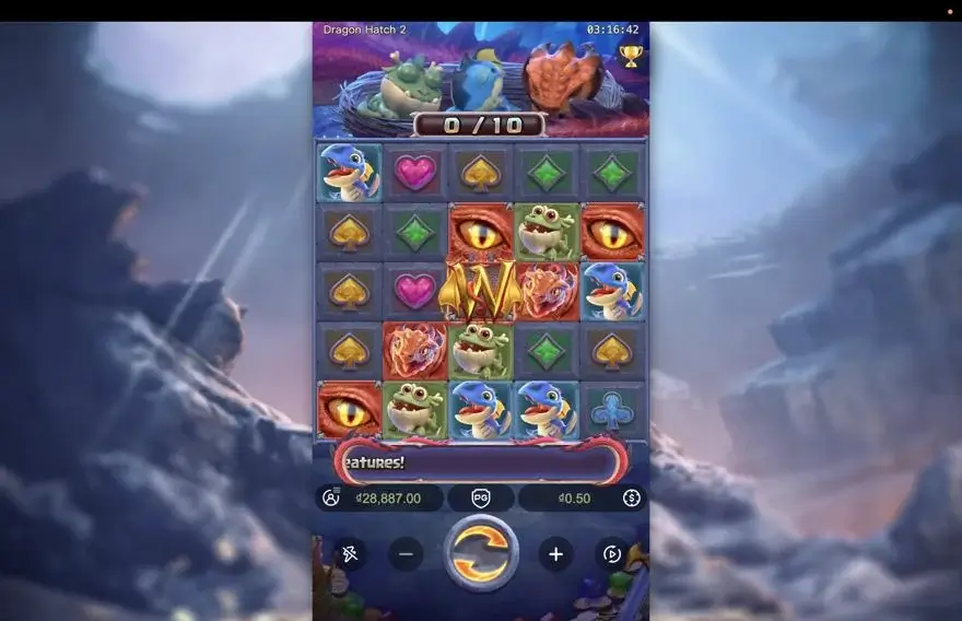 Ảnh màn hình gameplay game Dragon Hatch 2 (slot PG) chơi tại LC79