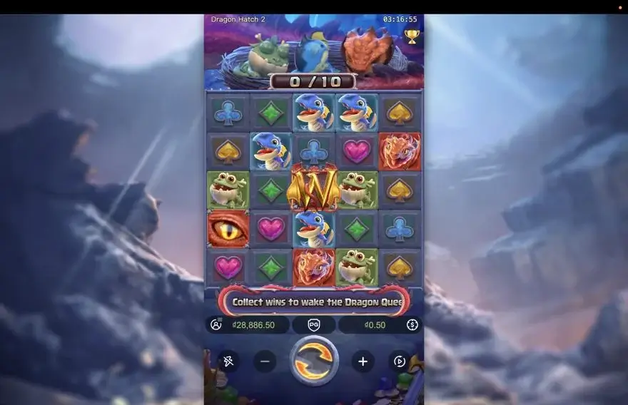 Ảnh bảng biểu tượng & tính năng game Dragon Hatch 2 (slot PG) chơi tại LC79