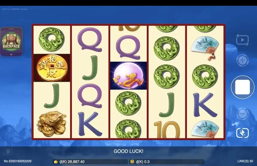 Ảnh màn hình gameplay game Dragon (slot JDB) chơi tại LC79