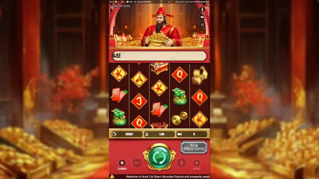 Ảnh giao diện chính game Hunk Cai Shen (Kingmidas #KM-SLOT-019) (slot) chơi tại LC79