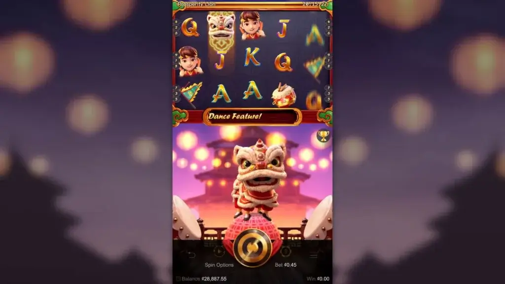 Ảnh giao diện chính game Prosperity Lion (slot PG) chơi tại LC79