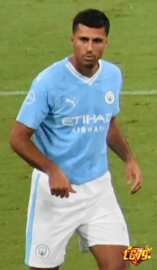Rodri trong màu áo Manchester City, ảnh đã đóng watermark LC79