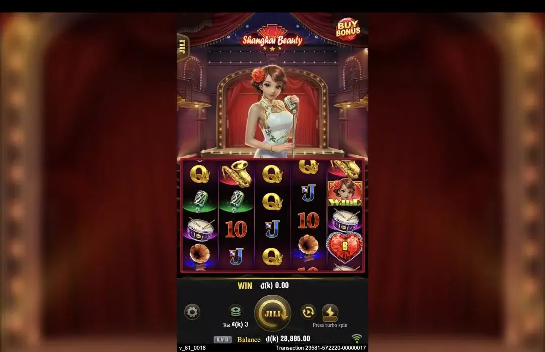 Ảnh giao diện chính game Shanghai Beauty (slot JILI) chơi tại LC79