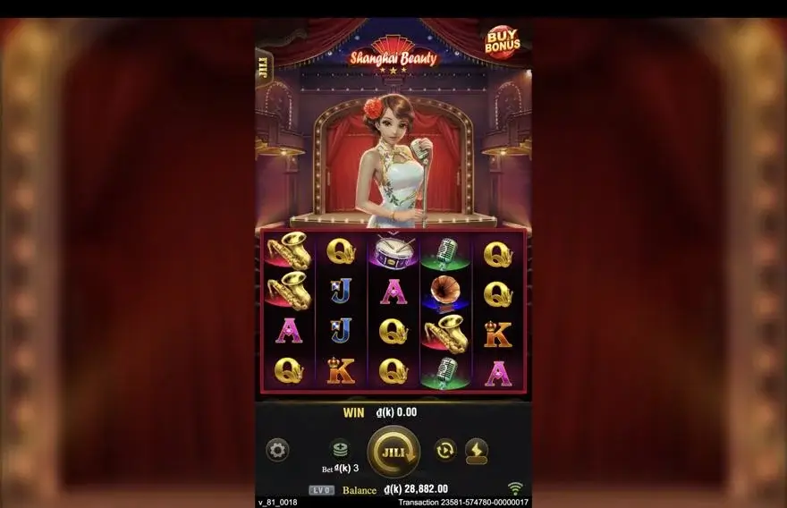 Ảnh màn hình gameplay game Shanghai Beauty (slot JILI) chơi tại LC79