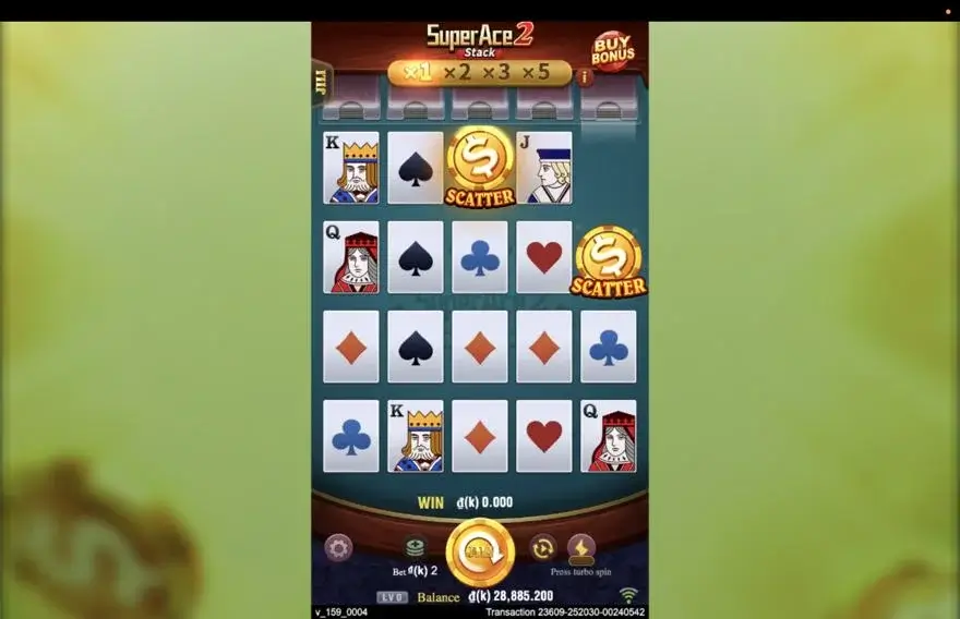 Ảnh màn hình gameplay game Super Ace 2 (slot JILI) chơi tại LC79
