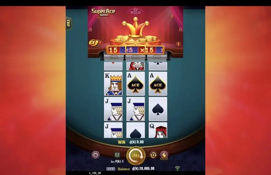 Ảnh màn hình gameplay game Super Ace Speed (slot JILI) chơi tại LC79