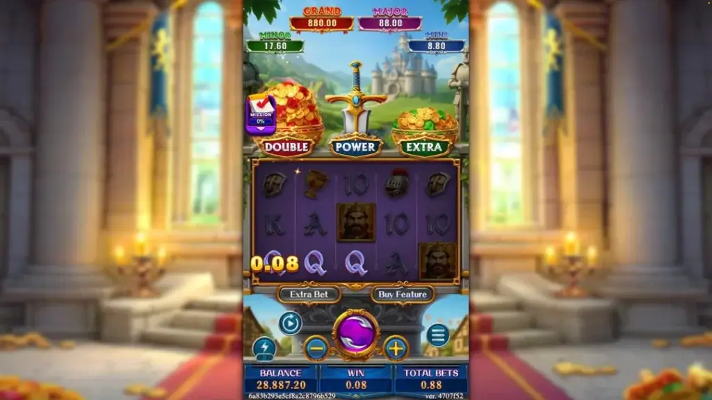 Ảnh giao diện chính game SWORD OF KING (slot FC) chơi tại LC79