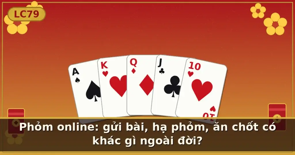 Phỏm online: gửi bài, hạ phỏm, ăn chốt có khác gì ngoài đời? — LC79