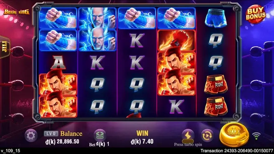 Ảnh màn hình gameplay game Boxing King (slot JILI) chơi tại LC79