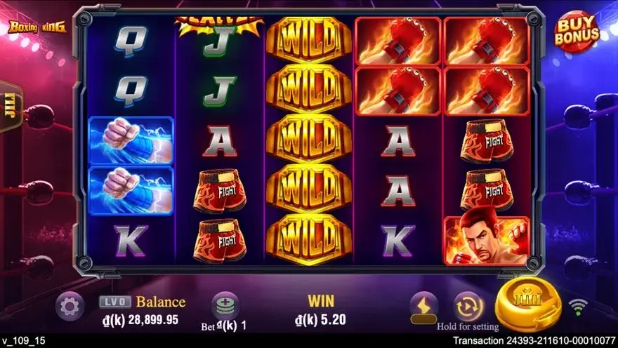 Ảnh bảng biểu tượng & tính năng game Boxing King (slot JILI) chơi tại LC79