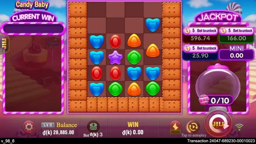 Ảnh màn hình gameplay game Candy Baby (slot JILI) chơi tại LC79