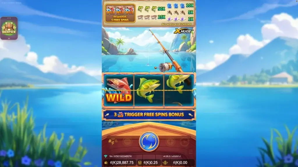 Ảnh giao diện chính game Fishin' Fever X-Huge (slot JDB) chơi tại LC79