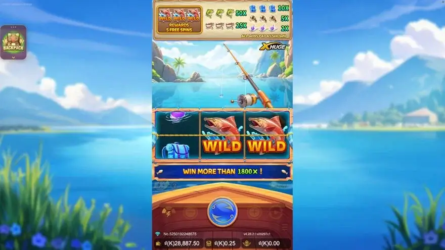 Ảnh màn hình gameplay game Fishin' Fever X-Huge (slot JDB) chơi tại LC79
