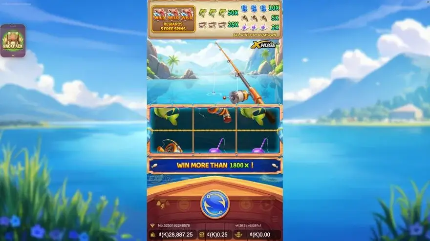 Ảnh bảng biểu tượng & tính năng game Fishin' Fever X-Huge (slot JDB) chơi tại LC79