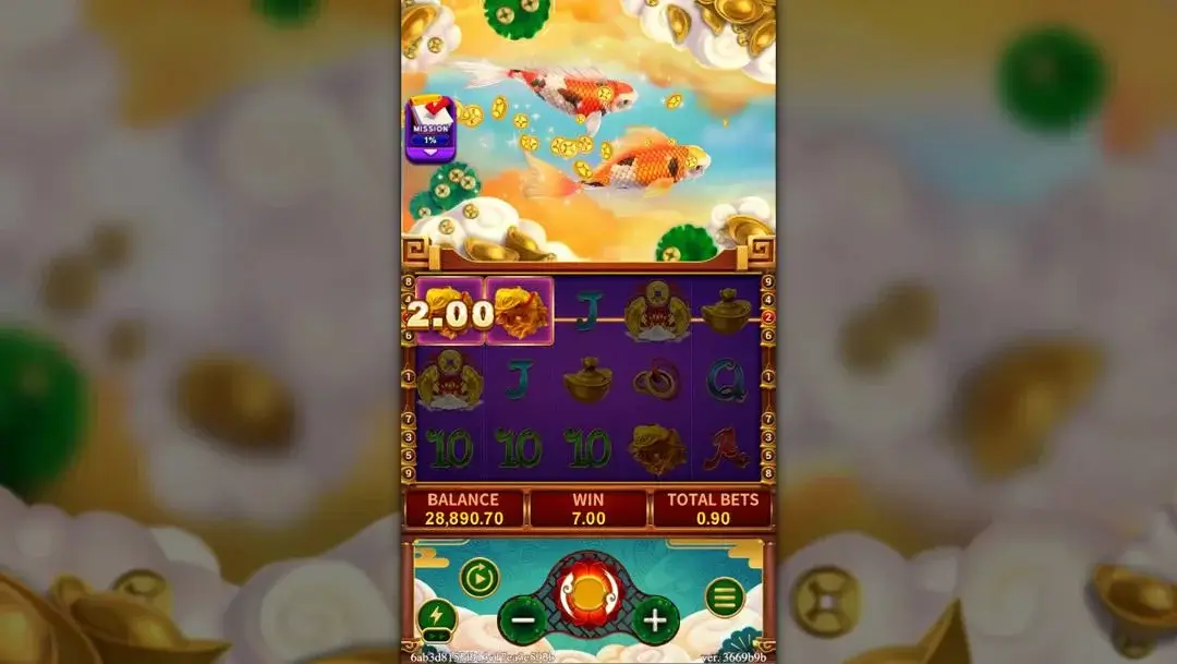 Ảnh giao diện chính game FORTUNE KOI (slot FC) chơi tại LC79