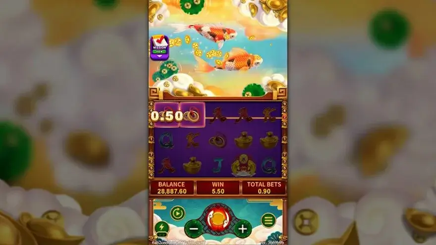 Ảnh màn hình gameplay game FORTUNE KOI (slot FC) chơi tại LC79