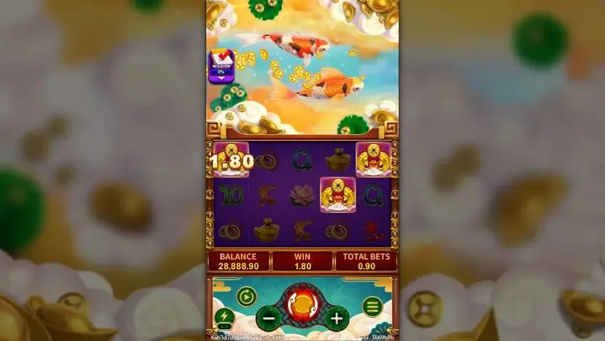 Ảnh bảng biểu tượng & tính năng game FORTUNE KOI (slot FC) chơi tại LC79