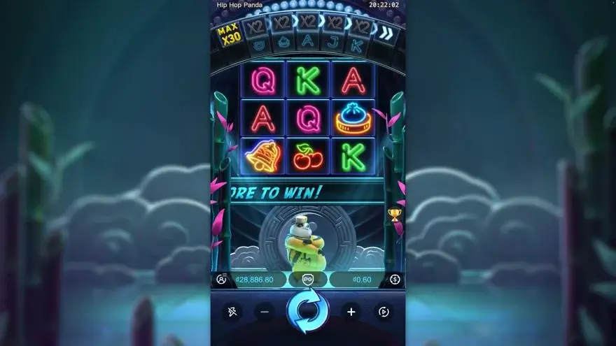 Ảnh màn hình gameplay game Hip Hop Panda (slot PG) chơi tại LC79