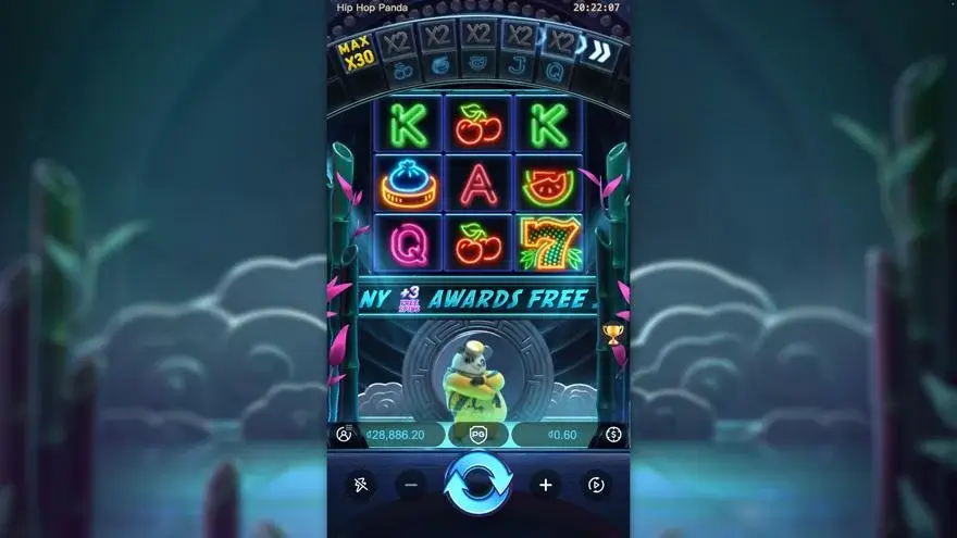 Ảnh bảng biểu tượng & tính năng game Hip Hop Panda (slot PG) chơi tại LC79