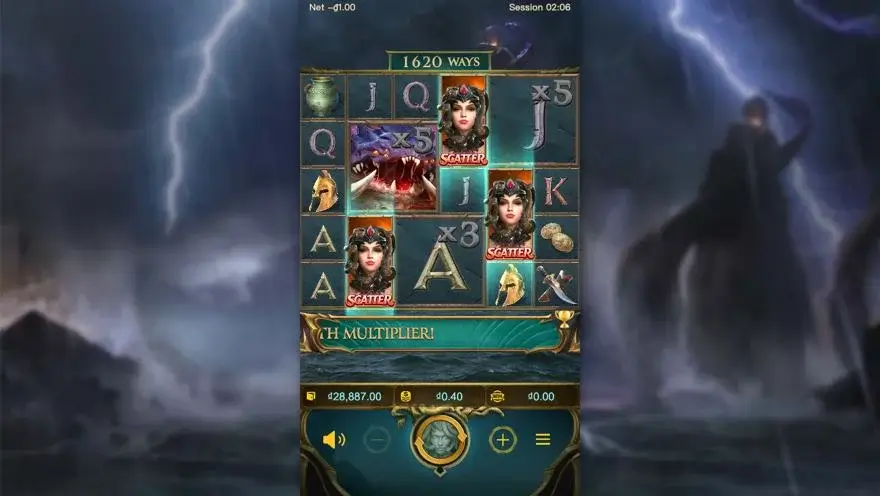 Ảnh bảng biểu tượng & tính năng game Legend of Perseus (slot PG) chơi tại LC79