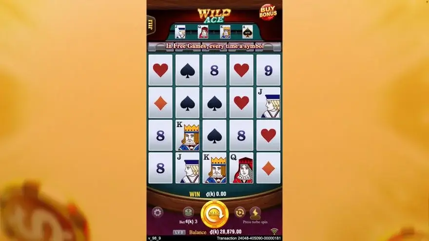 Ảnh màn hình gameplay game mẹo chơi wild ace lc79 (slot) chơi tại LC79