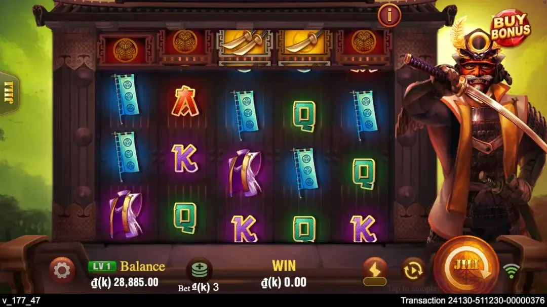 Ảnh giao diện chính game Shōgun (slot JILI) chơi tại LC79