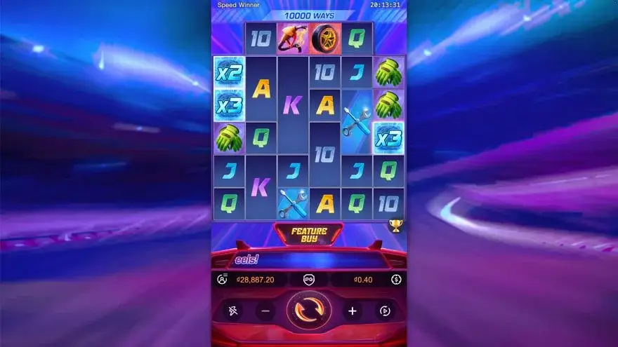 Ảnh bảng biểu tượng & tính năng game Speed Winner (slot PG) chơi tại LC79