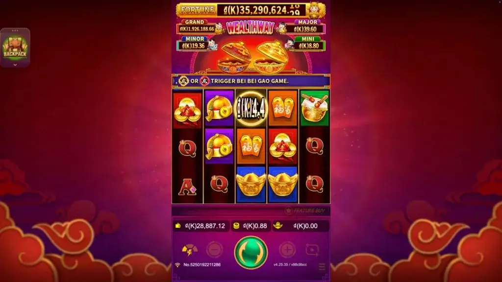 Ảnh giao diện chính game Wealthway (slot JDB) chơi tại LC79