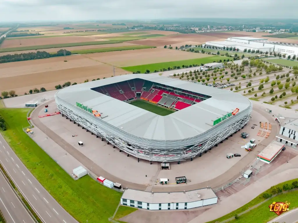 WWK Arena Augsburg trước trận Đức vs Hy Lạp tại UEFA Nations League