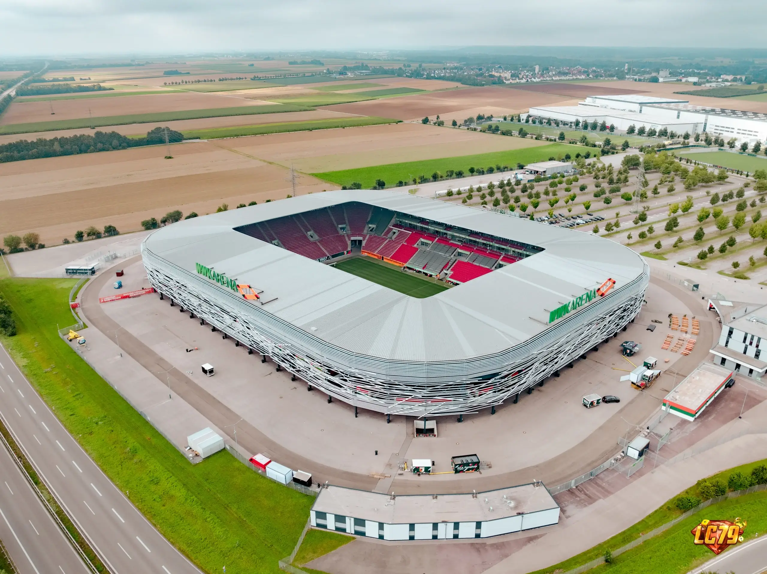 WWK Arena Augsburg trước trận Đức vs Hy Lạp tại UEFA Nations League