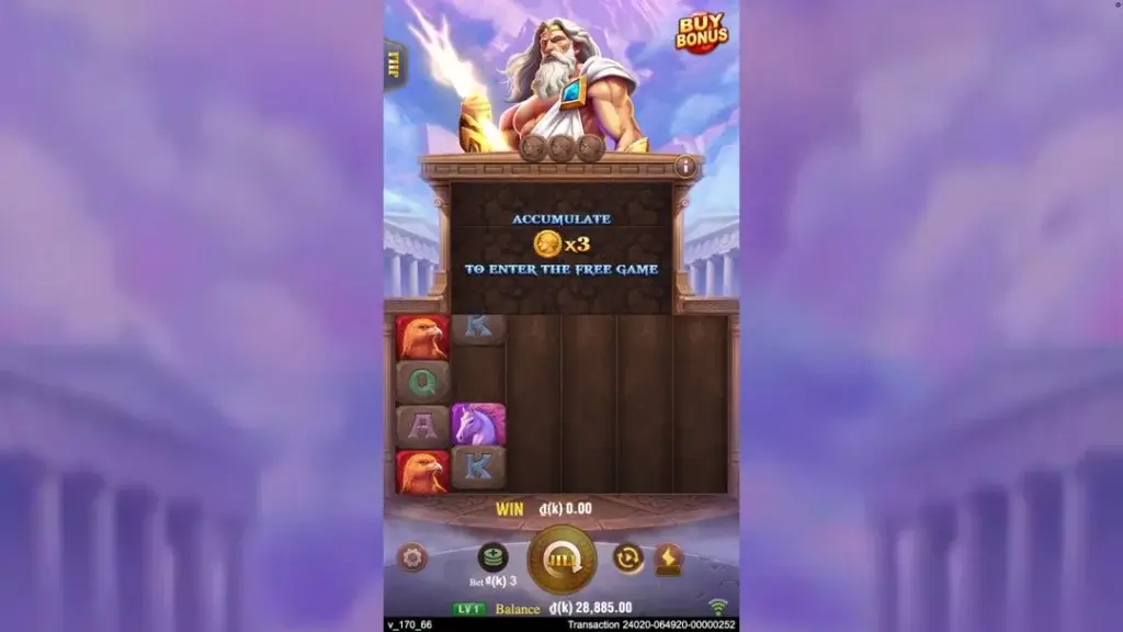 Ảnh giao diện chính game Zeus (slot ACEWIN) chơi tại LC79